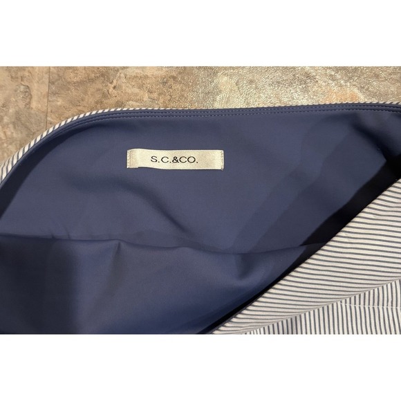 S.C. & CO Womens Small Blue White Striped Skort Pull On Preppy Sporty Casual - Picture 4 of 10